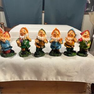 Colorful Garden Gnome Figurines Set